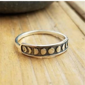 Vintage SilverMoon Phase Finger Fresh LunarEclipse